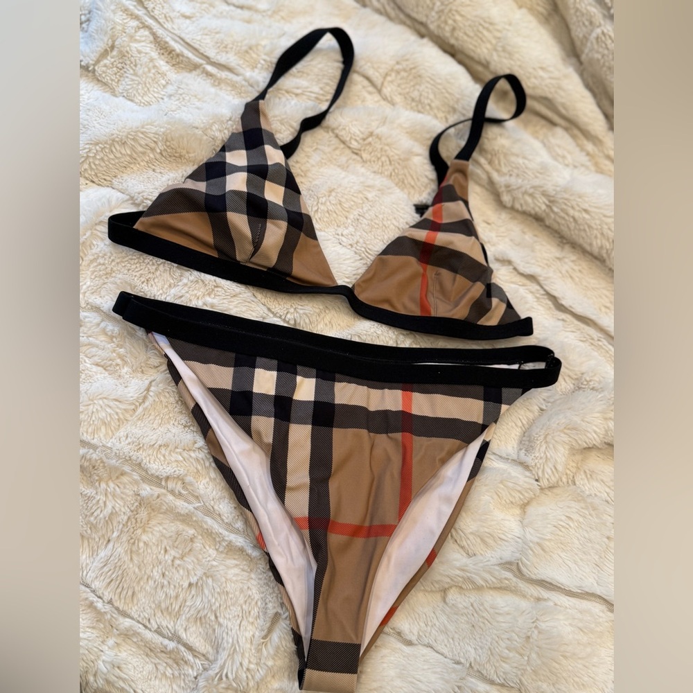 Burberry Black and White Bikini Set